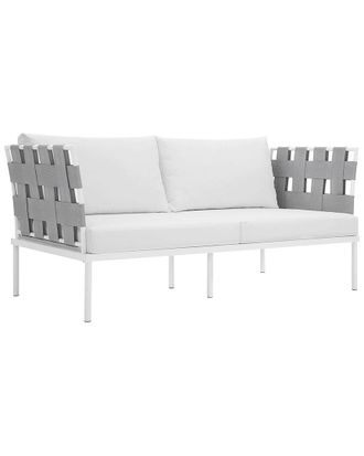 ModWay Discontinued Modway Outdoor Harmony Outdoor Patio Aluminum Loveseat