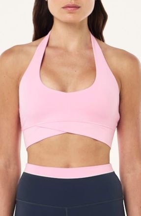 P.E Nation Reset Halter Longline Sports Bra in Prism Pink at Nordstrom, Size X-Large