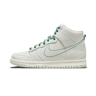 Nike Fitness, Heren, Wit, 43 EU, Leer, Dunk High SE First Use Pack - Green Noise