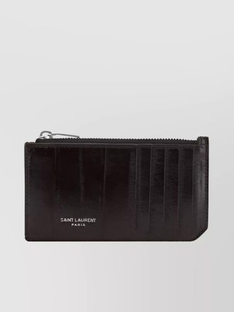 Saint Laurent leather keychain wallet