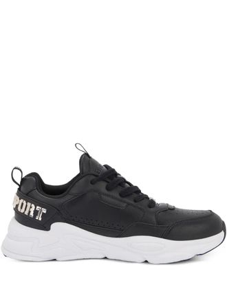 Plein Sport Ghost X // Gen.X.05 logo plaque trainers - unisex - Fabric/Fabric/Rubber - 38 - Black