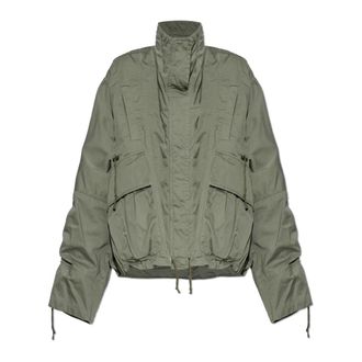 Balmain Light Jackets, female, Green, Size: 2XS Oversize Jacket