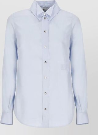 Elisabetta Franchi straight collar cotton shirt buttoned long sleeves