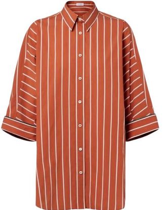 Brunello Cucinelli Striped Cotton Shirt Size S