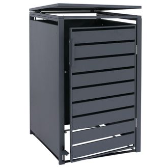 Hhg [nunca Usado] Cubierta Para Contenedor De Basura Individual Hhg-577, Caseta Para Contenedores De Basura, Tapa Con Pedal De Metal, 116 X 68 X 89 Cm, 35