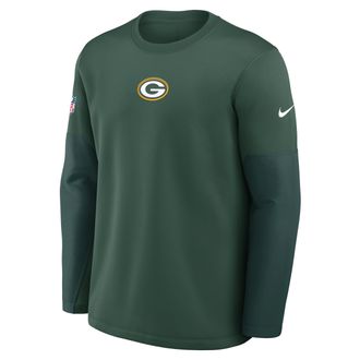 Nike Green Bay Packers Scripted To Win Sideline Coach Nike Mens Therma-FIT NFL Long-Sleeve T-Shirt in Green | 03BR0DGK7T-NX3