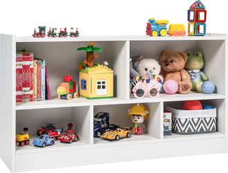 Costway Costway - Librer&iacute;a Organizador De Madera, Mueble De 5 Cubos Para Ordenar Juguetes, Estante Con 5 Compartimientos