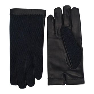 Kiton Gloves, male, Blue, Size: 11 IN Regular Solid Handmade Gloves