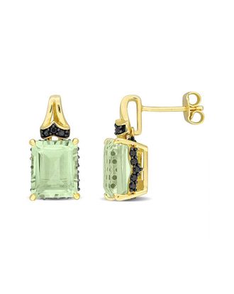 Rina Limor Silver 6.87 Ct. Tw. Sapphire & Green Quartz Earrings