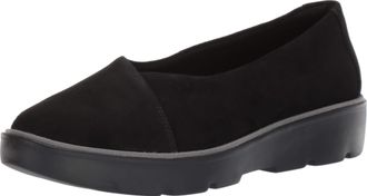 Clarks Womens Un Balsa Go Loafer, Black Suede, 3 UK