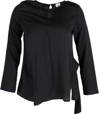 IRIS & INK Long Sleeve Blouse in Black Polyseter