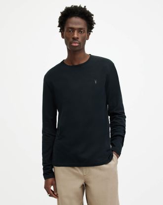 AllSaints Brace Brushed Cotton Long Sleeve T-Shirt