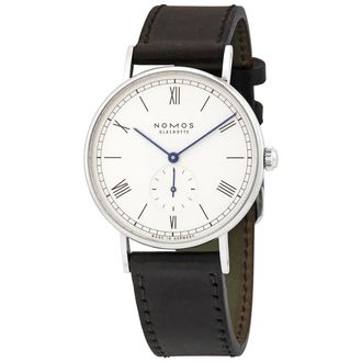NOMOS Glash&uuml;tte Ludwig 38 Alpha White Silver-plated Dial Mens Watch 235