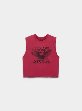 Djab Mens Washed graphic muscle Tee Shirt Oversized fit