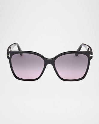 Tom Ford Iris 56mm Acetate Butterfly Sunglasses