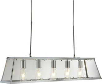 Searchlight Voyager - Barra Colgante De Techo Con 5 Luces, Cromo, Transparente, E27 - Searchlight