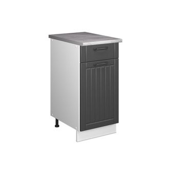 Vicco Mueble Bajo Para Fregadero/placa Fame-line, Gris Oscuro/blanco, 40 Cm, Et M&aacute;rmol, Vicco