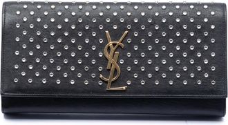 Saint Laurent Pre-owned Saint Laurent Leather Monogram Crystal Studded Cassandre Clutch Ladies C8E33J6UL5RNJFC5
