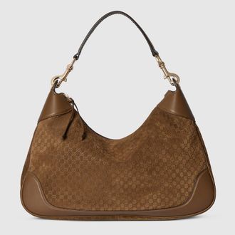 Gucci B Medium Shoulder Bag, Brown, Leather