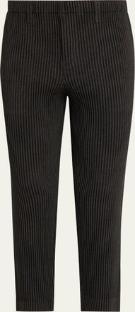 Homme Pliss&eacute; Issey Miyake Mens Wool Like Light Pleated Pants