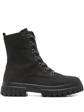 Gabor lace-up chunky-sole boots - Grey