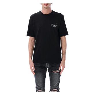 Amiri T-Shirts, male, Black, Size: L Chateau Script Oversized Tee