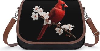 Generic Cardinal Bird Cute Small Womens Crossbody Bags Shoulder Handbag with Adjustable Strap for Travel