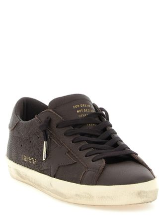 Golden Goose Mens Brown Cowhide Low Top Sneakers