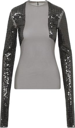 Rick Owens Dennis T-shirt - Dames - Blouses - Bruin - XS - Nylon - Overhemden
