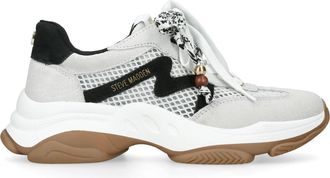 Steve Madden Womens Suede Maxfield Cream Sneakers - Size UK 5