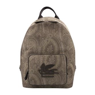 Etro Backpacks, male, Brown, ONE SIZE, Brown Paisley Jacquard Shoulder Bag