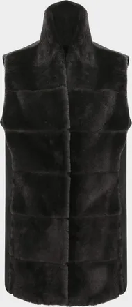 Gorski Reversible Shearling Lamb Vest with Cashmere-Blend Back