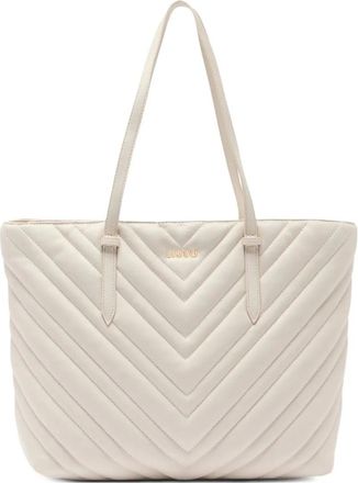 Liu Jo large quilted chevron tote bag - women - Polyester/Polyurethane Resin/Polyester - One Size - White