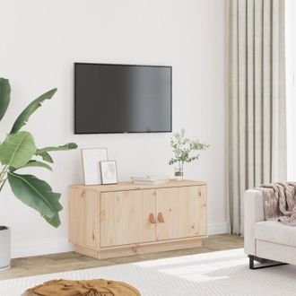 vidaXL Mobile Porta tv 80x34x40 cm in Legno Massello di Pino - Vidaxl