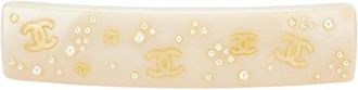 Chanel Pre-owned Accessories, female, Beige, Size: ONE SIZE Pre-owned Plastic Hair Accessory