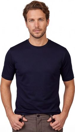 DeSoto Luxury Two Ply t-shirt navy effen