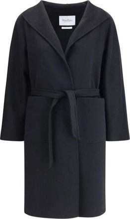 Max Mara Luxe Cashmere Lilia Jas - Dames - Jas met riem - Zwart - S - Kasjmier - Jassen
