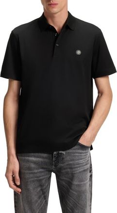 BOSS Parris Solid Cotton Polo in Black at Nordstrom, Size X-Large