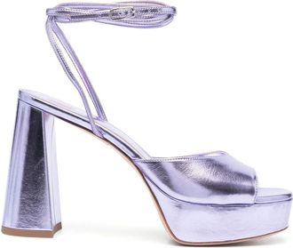 Bettina Vermillon Janet laminated faux-leather platform sandals - women - Artificial Leather/Artificial Leather/Artificial Leather - 35.5 - Purple