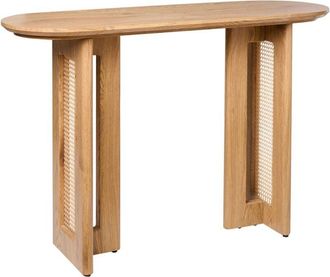 Beliani Beliani - Modern Console Table mdf with Rattan 120 cm Hallway Furniture Light Brown Karlo