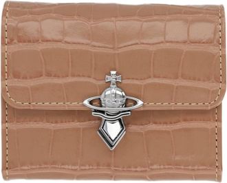 Vivienne Westwood Crocodile-Embossed Orb Clasp Wallet