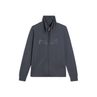 Freddy Felpa con zip, collo alto e fondo asimmetrico