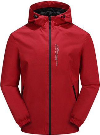 Generic Waterproof Jacket Mens Rain Jackets with Adjustable Hood Lightweight Water Resistant Raincoat Full Zip Hooded Outdoor Coat for Men Walking Hiking Spor