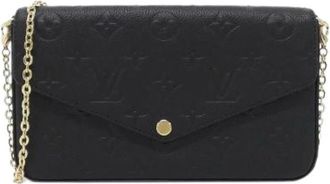 Louis Vuitton Pre-owned Monogram Empreinte Pochette Felicie Shoulder Bag - Dames - Vintage Schoudertas - Zwart - ONE Size - Leer - Vintage