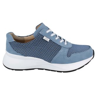 Finn Comfort Leganes Nubuck Textile Womens Lace Up Shoes - Blue Sky - Size:UK 6.5