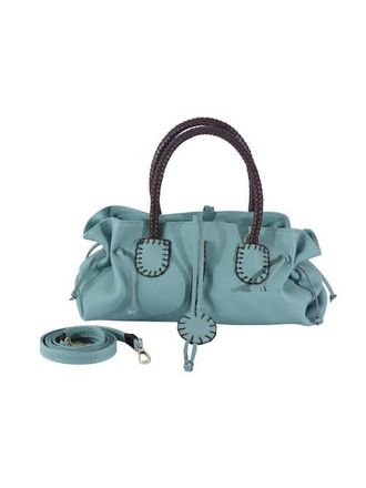 Carlos Falchi Mini Satchel Top Grain Leather Bag in Caribbean Teal at Nordstrom