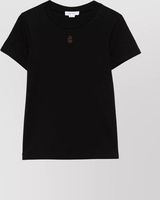 Alexander McQueen cotton skull embroidered t-shirt