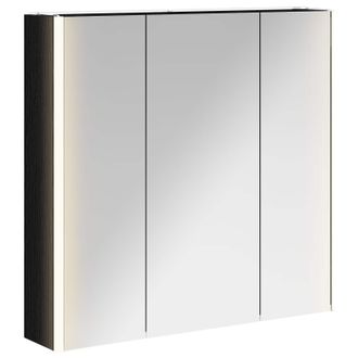 vidaXL Armario Con Espejo De Ba&ntilde;o Roble Negro 73.5 X 15.5 X 70 Cm Vidaxl