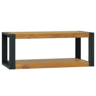vidaXL Armario De Ba&ntilde;o Madera Maciza De Teca 90x45x35 Cm Vidaxl