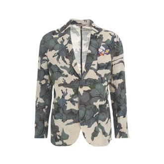 Bob Bob, Blazers, male, Multicolor, Size: 2XL Camouflage Suit Jacket